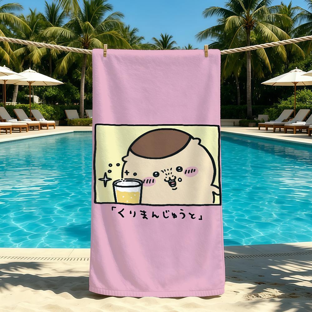 Cartoon Towel For Outdoor Camping Beach Towel Cute Super K-Kurimanju-Es Absorbent Quick-Drying Summer Towel