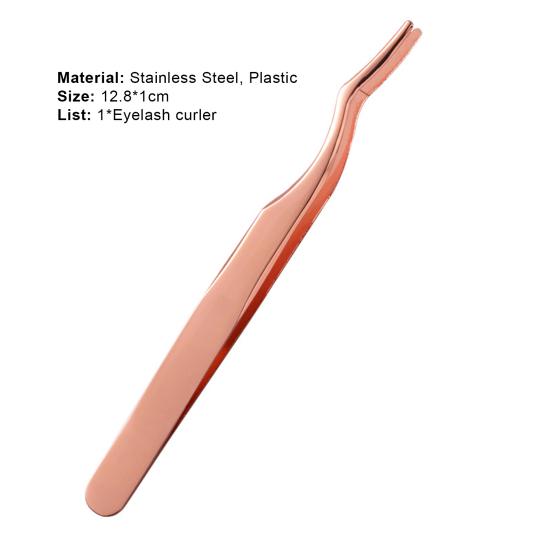 Eyelash Tweezers Mini Auxiliary Clamp Stainless Steel Eyelash Extension Curler Nipper Makeup Tools