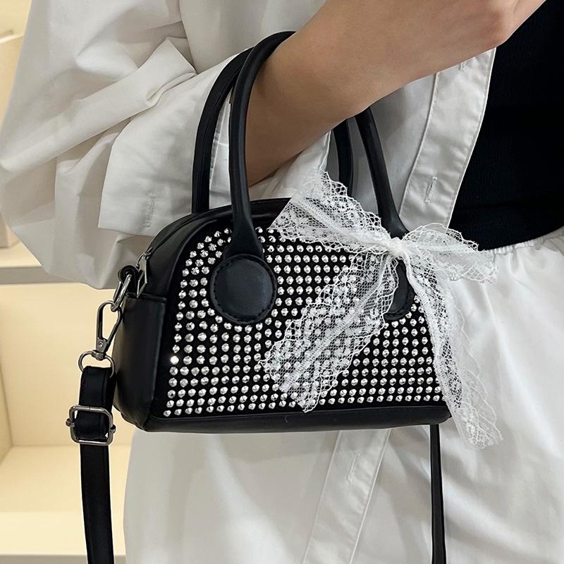 Diamond-inlaid Bag for Women New Large Capacity Rhinestone Hand Pillow Bag Simple High-quality Texture One-shoulder Crossbody Bag