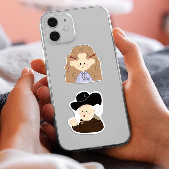 

50 шт., канцелярские наклейки, водонепроницаемые наклейки с рисунком персонажа из мультфильма для дневника, скрапбукинга, украшения для ноутбука