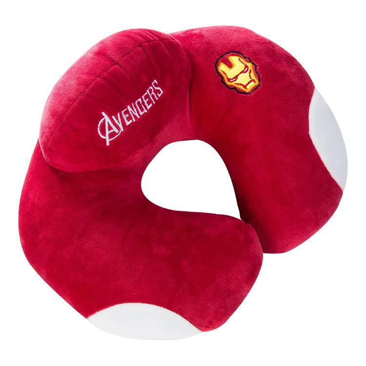 Cartoon U-Shaped Neck Pillow: Cervical Support for Napping, Office, Travel, or Driving.