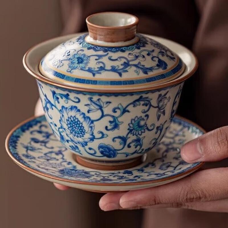 Tao Ding Xuan 11-Piece Blue & White Ru Kiln Tea Set