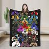 Mortal Kombat II Flannel Blanket Vintage Game Warm Bedding Throws for Living Room Camping Print Bedspread Sofa Bed Cover