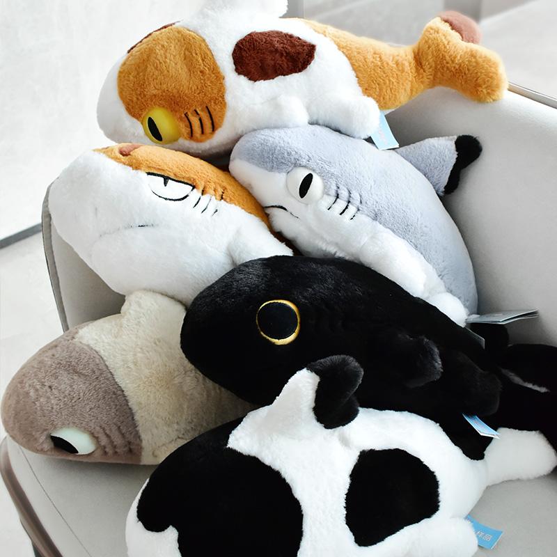 New 50Cm Sharkitty Original Plush Toys Peripheral Shark Cat Combine Plush Toys Xmas Birthday Christmas Gift Anime Toy