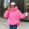 Women's Short Loose Casual Down Cotton Coat - Autumn/Winter 2025 Korean Style with Big Pockets