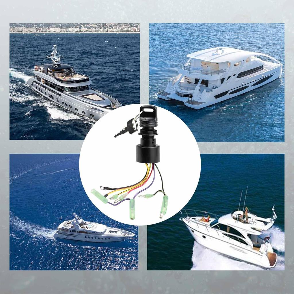 Boat Ignition Switch With Keys 87-17009A5 87-17009A2 For Mer-Cury Outboard Motors Control Box With 3 Position And 6 Wires Sierra Marine Ignition