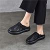 Soft Soled Round Toe Comfortable Outdoor Slippers Genuine Leather Versatile Women's Shoes