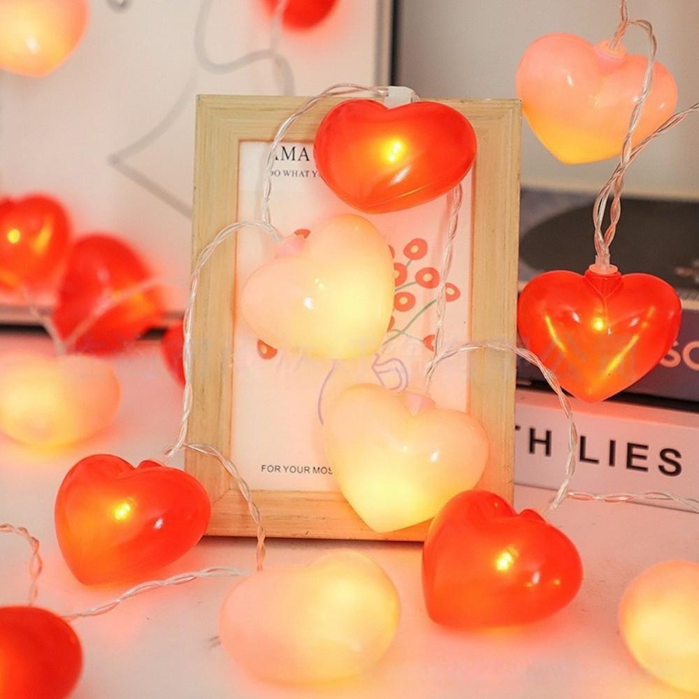 LED Heart String Lights for Qixi, Valentine's Day, Birthdays, Proposals, and Romantic Room Decor.