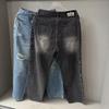 Cross-border Meichao MIXED EMOTION Rhinestone Straight Retro Street Style Denim Shorts for Men and Women