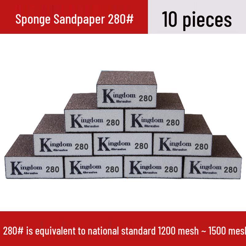 Sponge Sandpaper Block for Wall, Wood, Metal, Rust Removal, Polishing, Grout Cleaning, and Pot Scouring