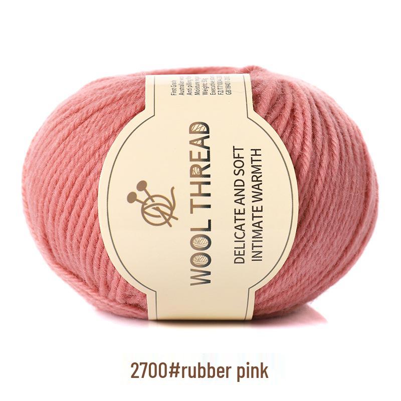 Medium-Thick Cashmere Wool Yarn for Hand-Knitted Baby and Child Scarves and Sweaters, with Knitting Needles.