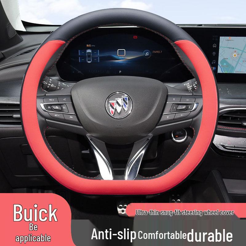 Buick Regal, LaCrosse, Verano, GL6, Envision, GL8 Leather Steering Wheel Cover - All Seasons