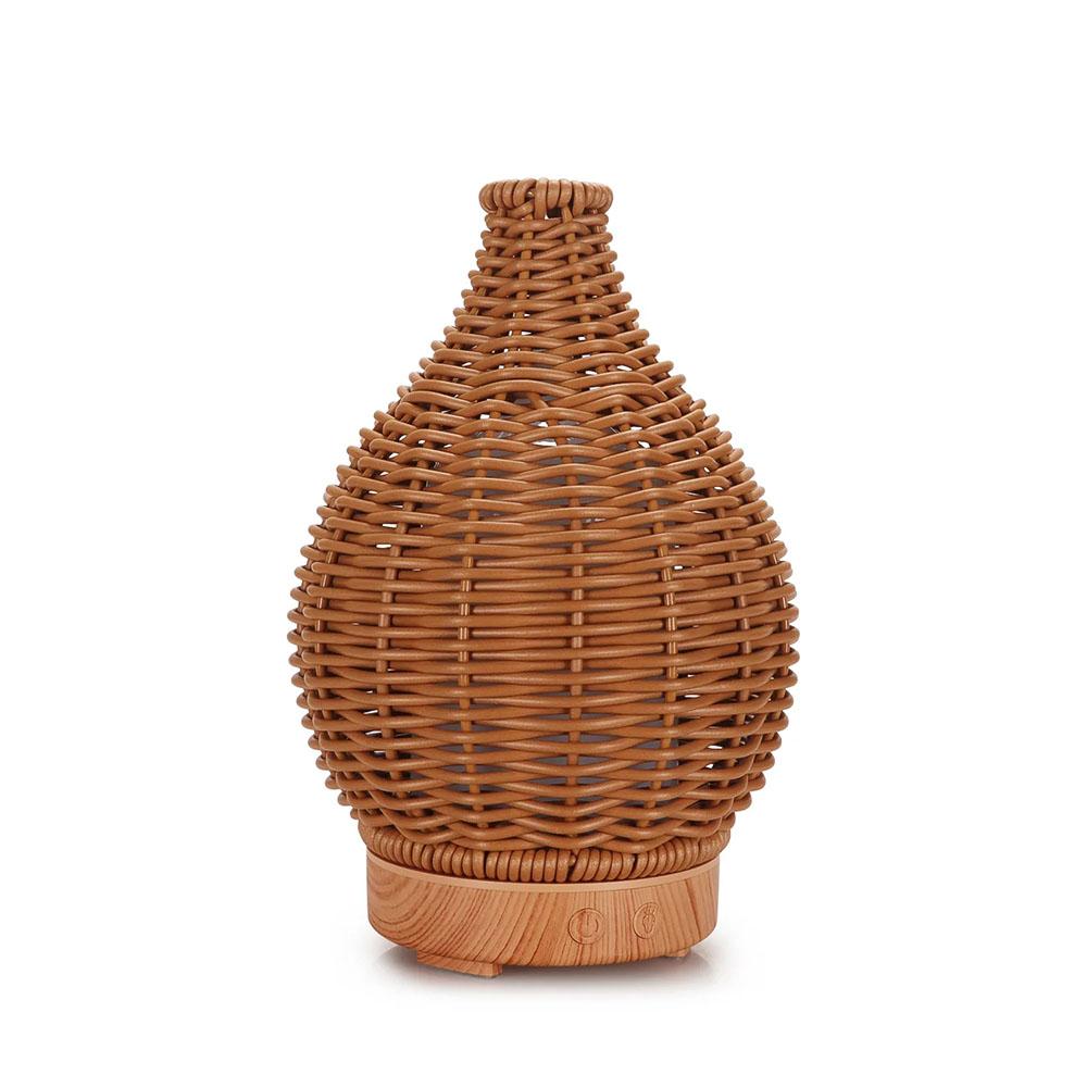 Wood Weave Vase Humidifier Aromatherapy Household Vase Air Humidifier Ultrasonic Mute Colorful Humidifier Spray Instrumen
