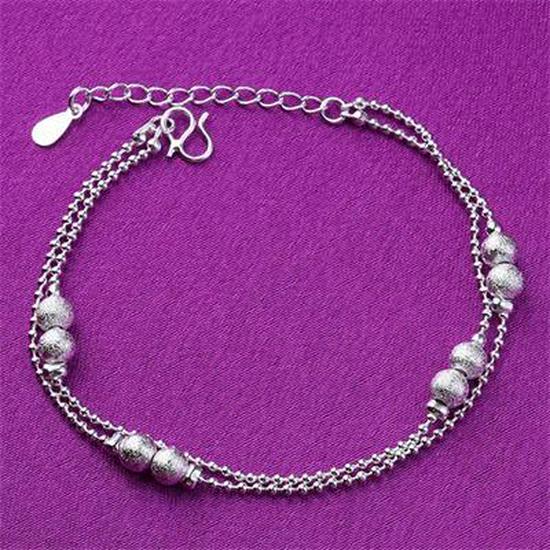 Silver Multi-layer Beaded Bracelet for Women - Fashionable Korean Style, Perfect Small Accessory or Gift