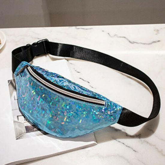 Women Mermaid Sequins Outdoor Sports Fanny Pack Bum Purse Clutch Pouch Waist Bag Color : Black+Silver Women Mermaid Sequins Outdoor Sports Fanny Pack Bum Purse Clutch Pouch Waist Bag Color : Black+Silver