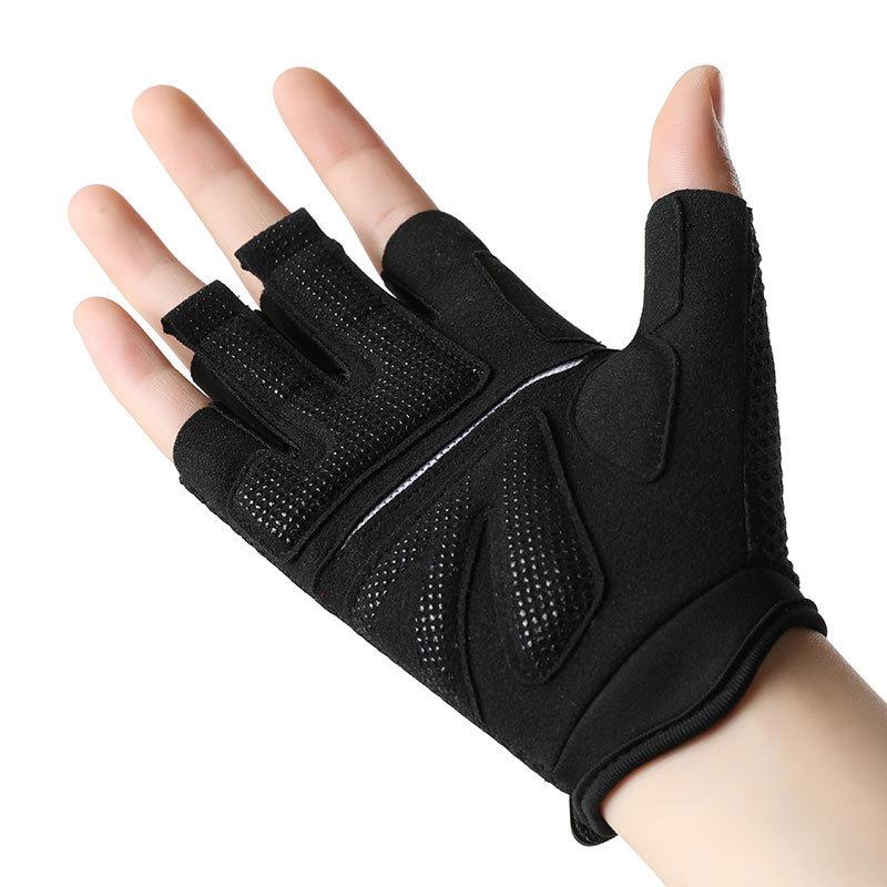 Cycling Gloves Half Finger Shock Absorption Men and Women Road Mountain Bike Short Spring and Summer Anti-slip Fitness Driving Sun Protection Gloves