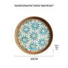 Handmade Rattan Round Light Luxury Tray for Picnic, Fruit, and Candy Storage in the Living Room or Restaurant.