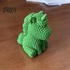 Rainbow Colored Desk Decor 3D Printed Unicorn Figurine with Knitted Texture, Cute Compact Fine Textured Figures Animal Statue, Creative Desktop