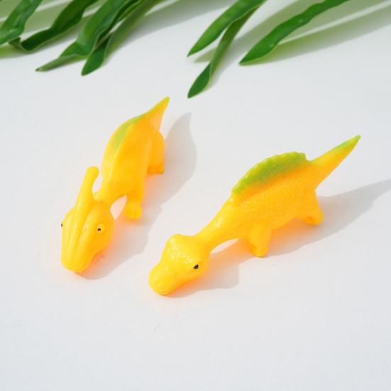 5Pcs Sling Shot Dinosaur Finger Toy Sticky Dino Launching Toy Anxiety Stress Relief Stretchy Flying Dinosaur Toy Tricky Props Party Favors