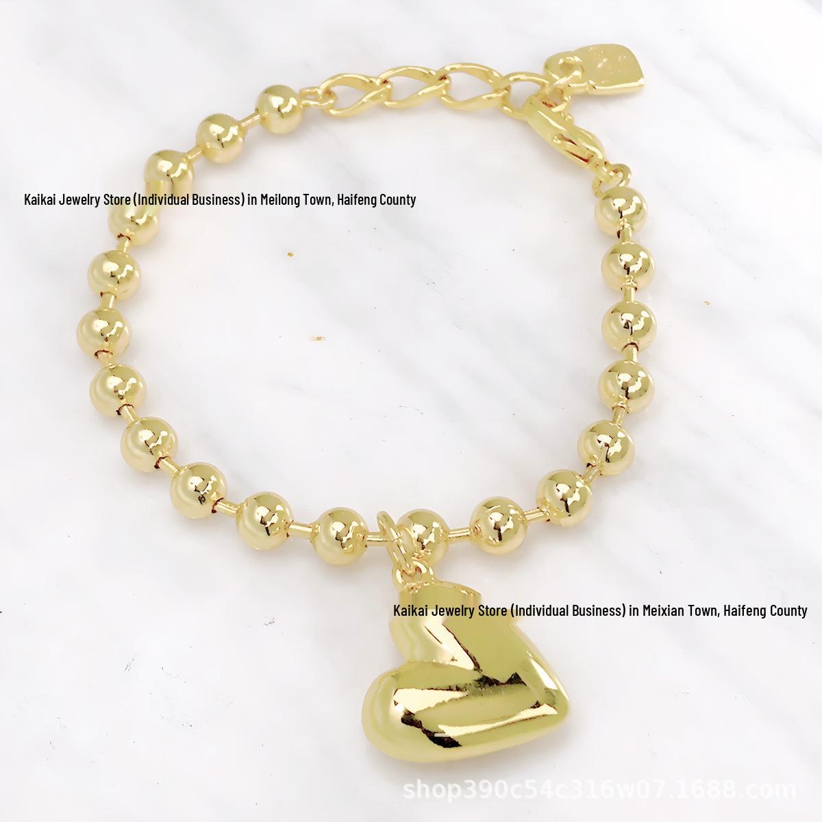 Unode50 Spanish Heart Beaded Stone Bracelet for Women 17-19 cm
