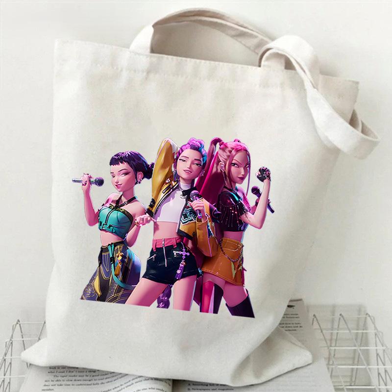 Demon Hunters KPop Demon Hunters Shoulder Backpack Foreign Trade Student Handbag Tuition Bag Large Capacity