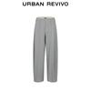 UR2026 Women's High-Waisted Curved Leg Glitter Stitch Trousers