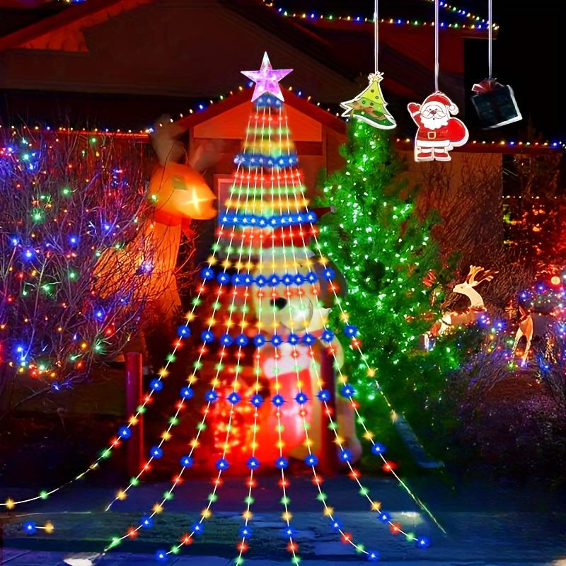 1 X USB Powered Christmas Star String Light - 200 LEDs, 8 Patterns Colorful Fairy Lights with Remote Control, Non-Rechargeable Button Battery Included