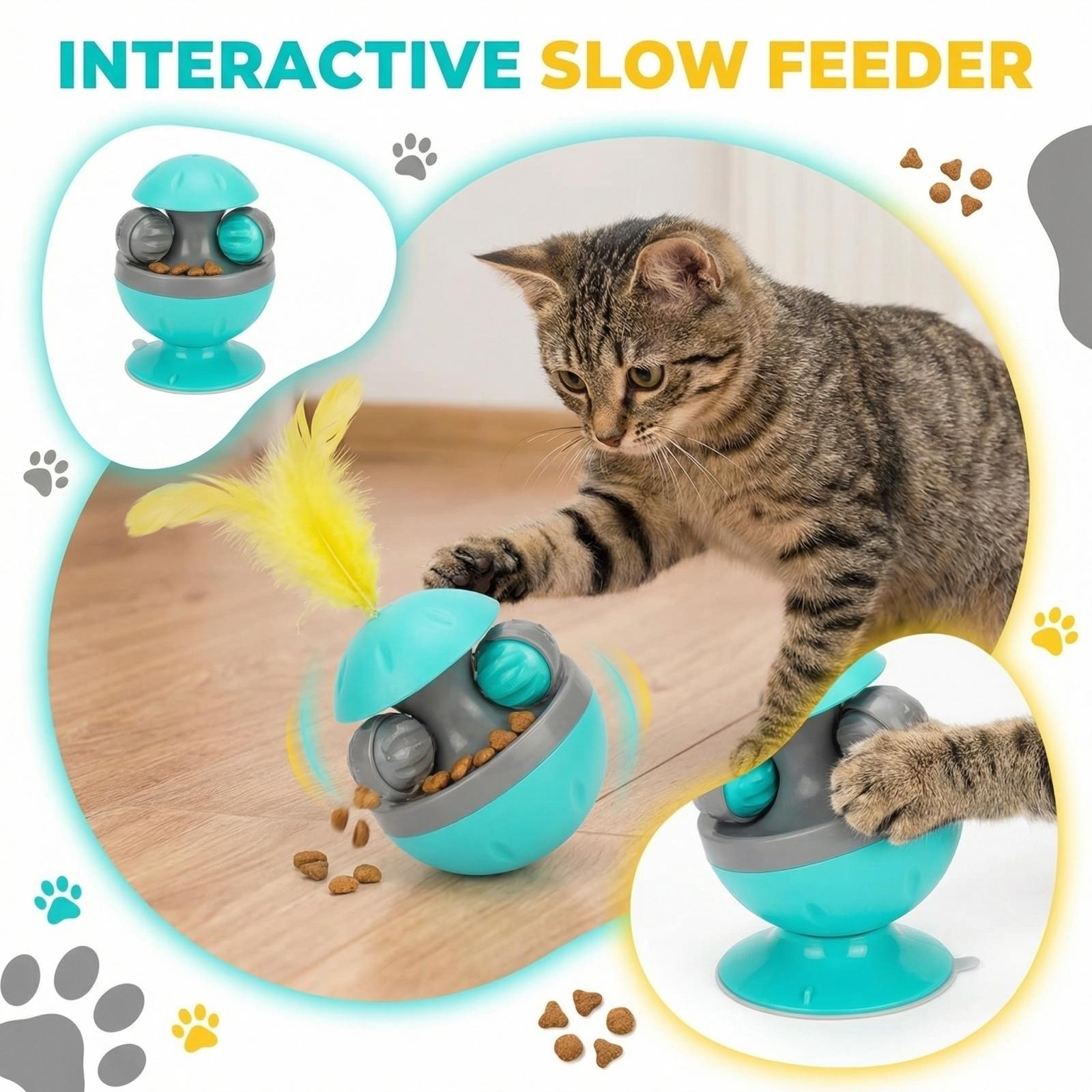 

Игрушки для кошек Развлекают кошек Кормушка-головоломка для медленного кормления Потерянные игрушки для питомцев one size синий