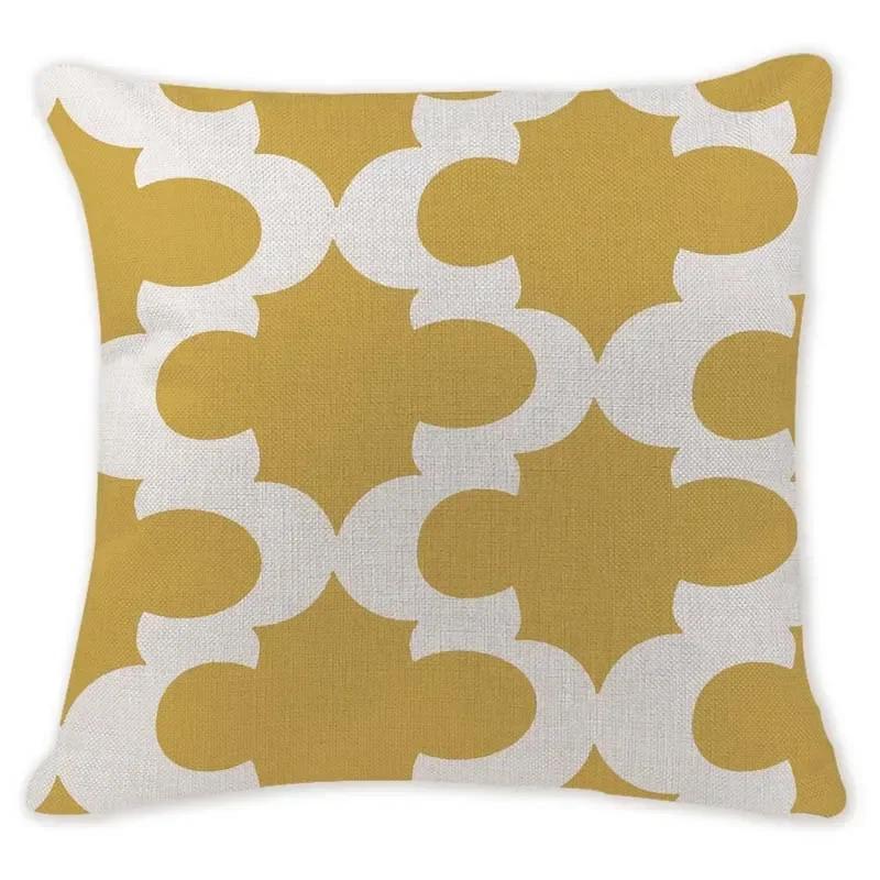 Retro Ethnic Geometry Decorative Cushion Cover Cotton Linen Textile Printed Throw Pillowcase for Car Sofa Bed Home Decor 45X45CM