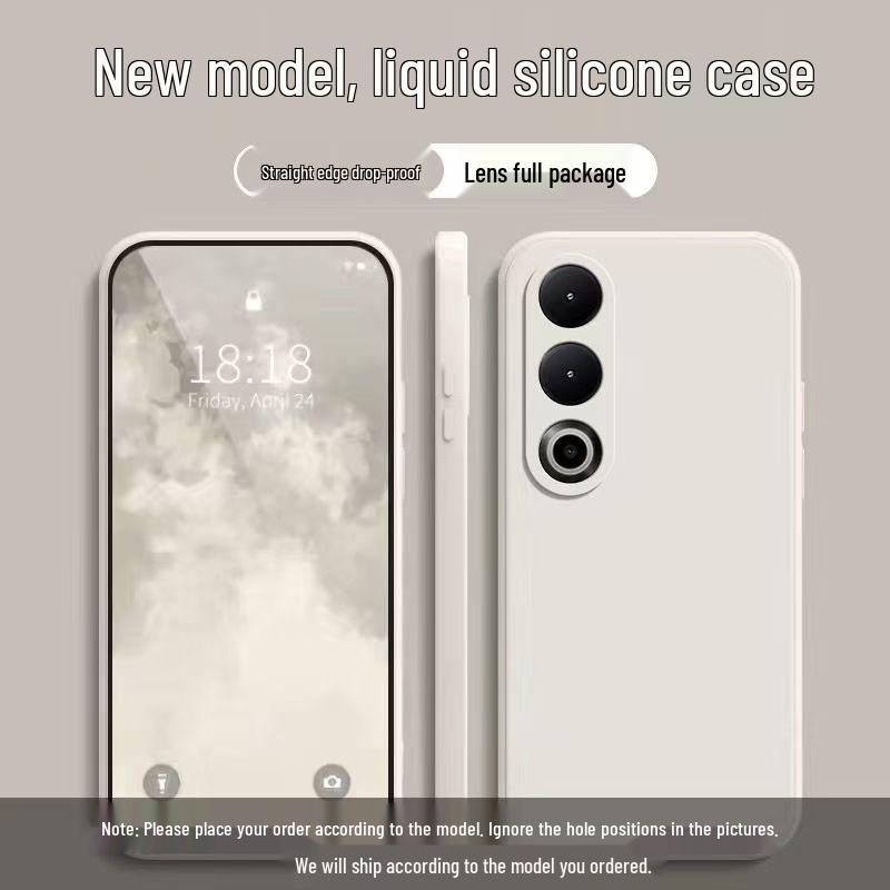 OnePlus Ace 3V Liquid Silicone Drop-proof Phone Case - Solid Color, Full Coverage, Skin-friendly, Simple Style