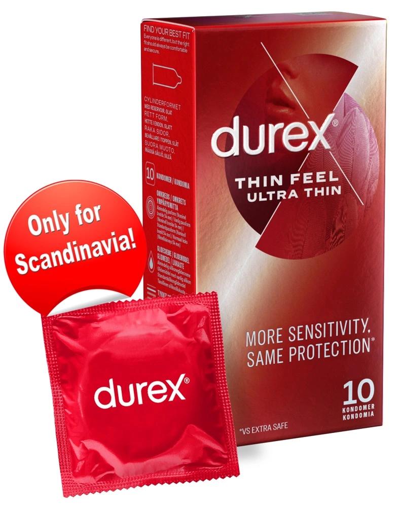Durex Feel Thin - Condoms 20% Thinner 10 pcs