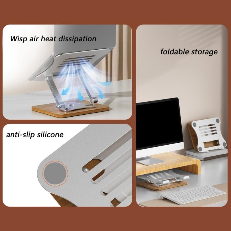 Portable Ergonomic Computer Stand Featuring 360 Rotatable Design and Height Adjustment for Better Cooling