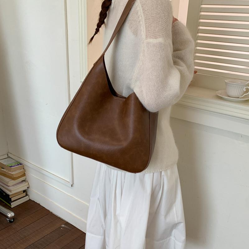 Faux Leather Hobo Bag Women Fashion Shoulder Bag Casual Everyday Tote Bag