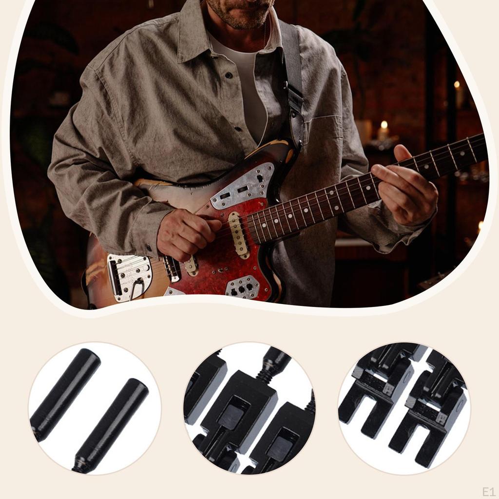 6 Gitarrensättel für E-Gitarren, Metallteile mit Feder und Schraube, Ersatz