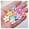 100 Pieces 20MM Resin Flower Daisy Cabochons Colorful Flatback Resin Sunflower Beads No Hole for Jewelry Making Scrapbooking DIY