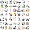 50PCS Kawaii Cartoon Panda Stickers Cute Cartoon Waterproof Fridge Conditioner Laptop Stationery Phone Journal Car Sticker