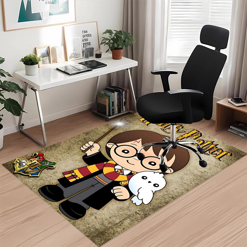 Harry Potter Printed Carpet, for Office Chair Living Room Bedroom Kitchen Room Decor Gifts.