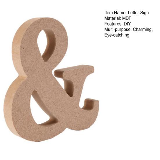 4 Inch Wooden Letters Large Alphabet Letters Sign for DIY Painting Art Crafts Wedding Home Wall Decor