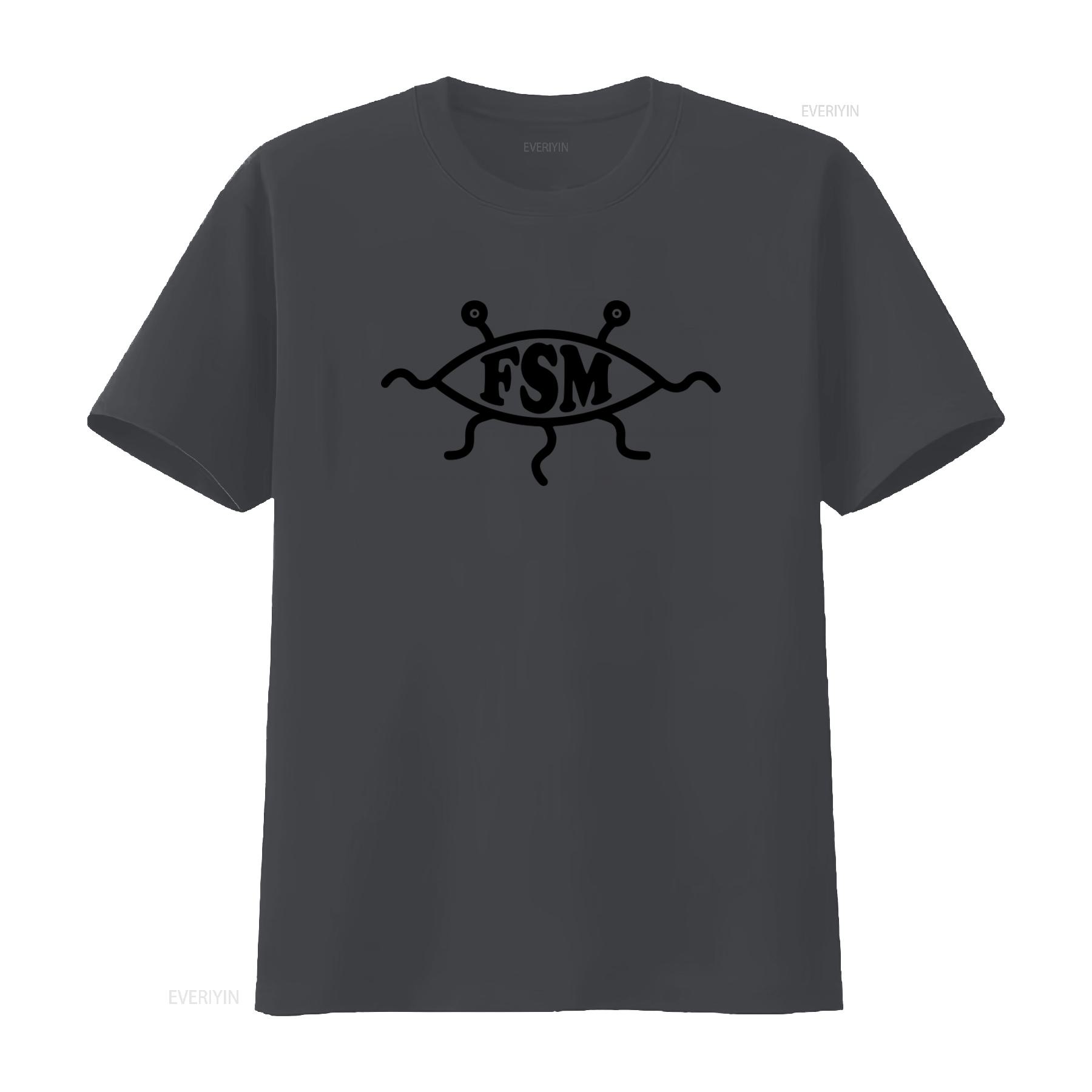 

Fsm T Shirt Mens Funny Flying Spaghetti Monster Church Design Atheist Atheism vintage Washed streetwear Top For Everyday Wear 4XL