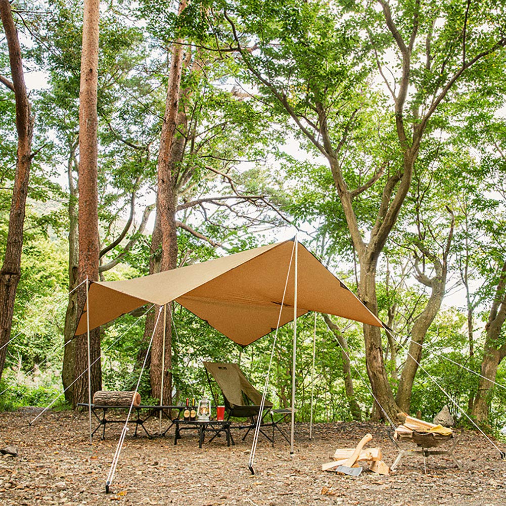 ogawa Outdoor Camping System Tarp Rectangular Sand Beige x Dark Brown x 3338 [350 295cm]