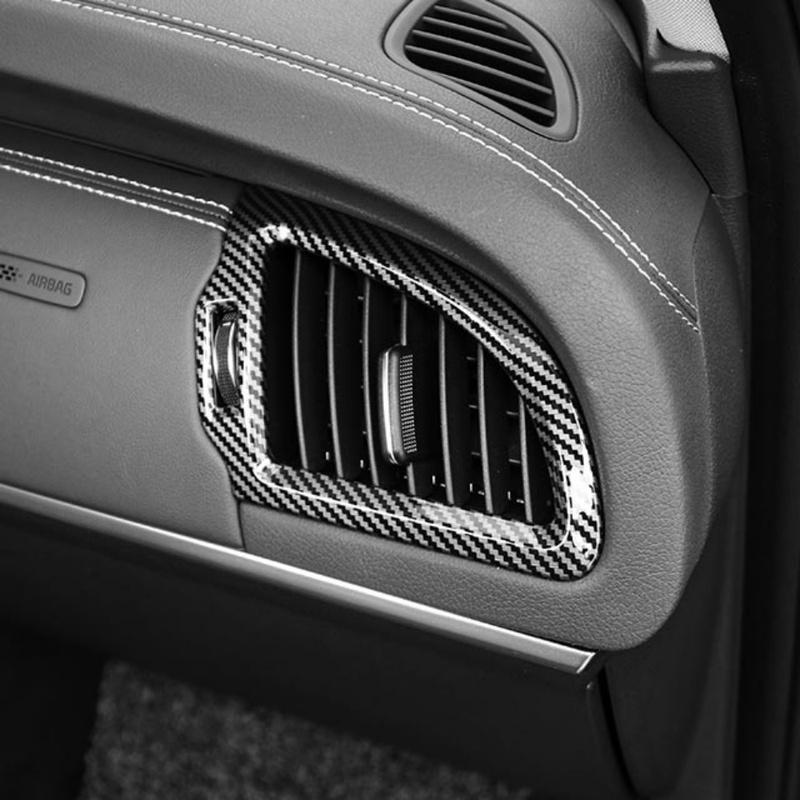 LHD/RHD For Kia Stinger 2018- Car Tuning Carbon Fiber ABS Both Side Vent Cover Trim Accessories