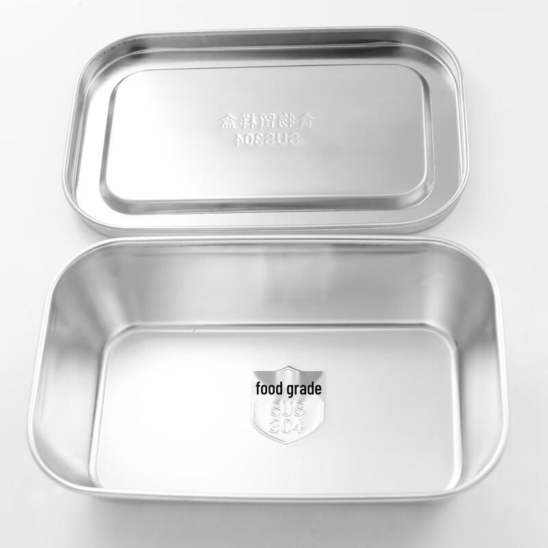 Rechteckiger Lebensmittelbehälter aus Edelstahl 304