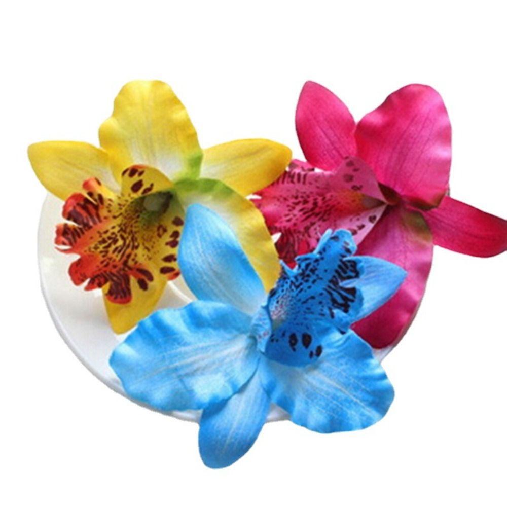Bohemian Style Thai Orchid Flower Hairpin Cloth Satin Hairpin Beach Barrettes  Seaside