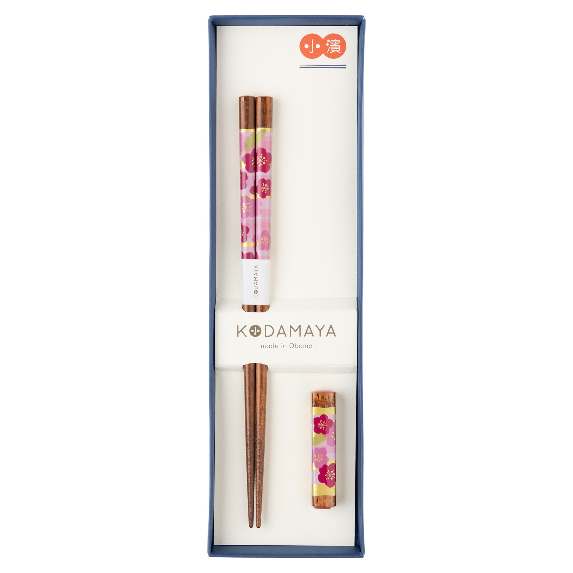 

KODAMAYA Personal Gift Chopsticks and Chopstick Rest Plum Set, Design, GC-K02