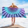 1 pièce Serviette de plage en microfibre extra large Design compact en turquoise, Accessoire d'extérieur polyvalent, Serviette de plage, Imprimé bohème