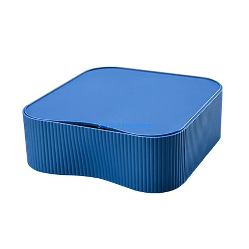 

Desktop Storage Box Stackable Drawer Type Jewelry Stationery Makeup Container Home Office Desk Rack D57B синий