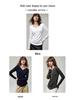 2025 Autumn V-Neck Long Sleeve Knit Top for Women - Slimming, Versatile, and Stylish