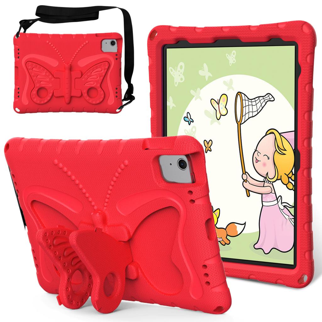 For iPad Air 11 (2025)/(2024) Case Butterfly EVA Tablet Cover with Kickstand/Shoulder Strap