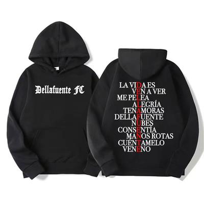 Rapper Dellafuente Album Letters Print Hoodies Men Women Fashion Hip Hop High Street Sweatshirts Cotton Casual Comfort Pullovers