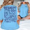 Ocean Animal Vintage Print T Shirt "Respect The Locals" Ocean Beach Series T-Shirts Unisex Unisex Short Sleeve Summer Vibes Tshirts